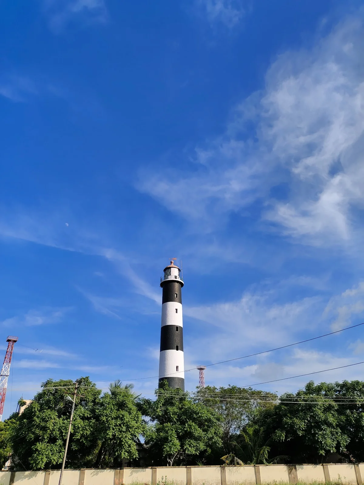 Nagapattinam port and lighthouse on the Coromandel coast